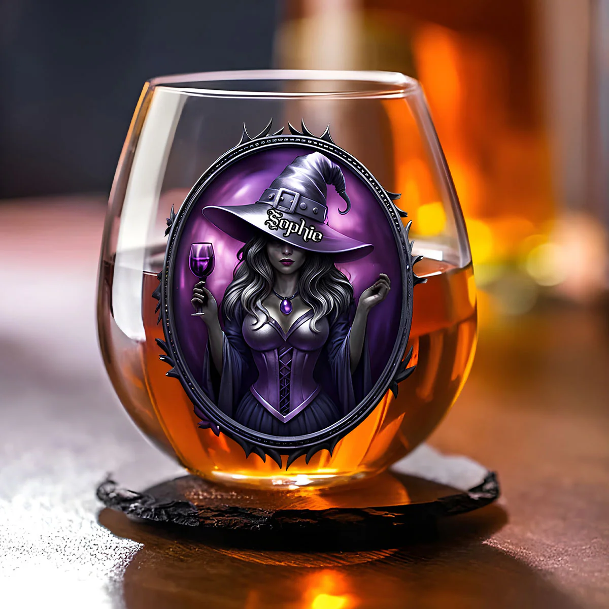 Twinning With My Bestie - Personalized Custom Wine Glass - Image 3