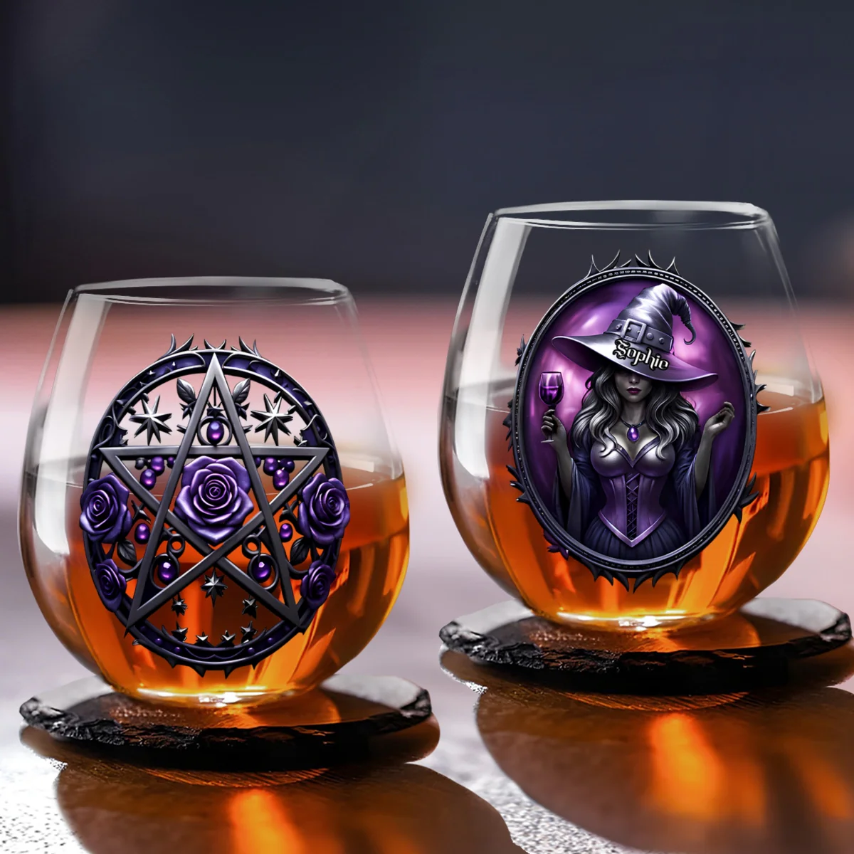 Twinning With My Bestie - Personalized Custom Wine Glass - Image 5