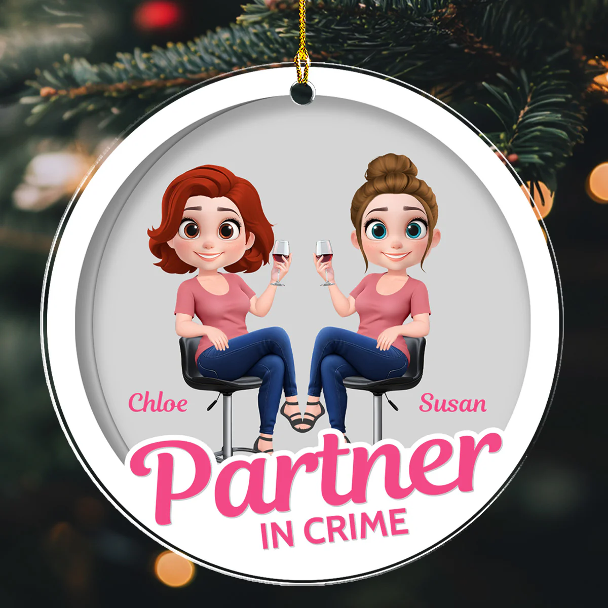 Two Souls One Bond - Personalized Custom Acrylic Ornament  - Image 4