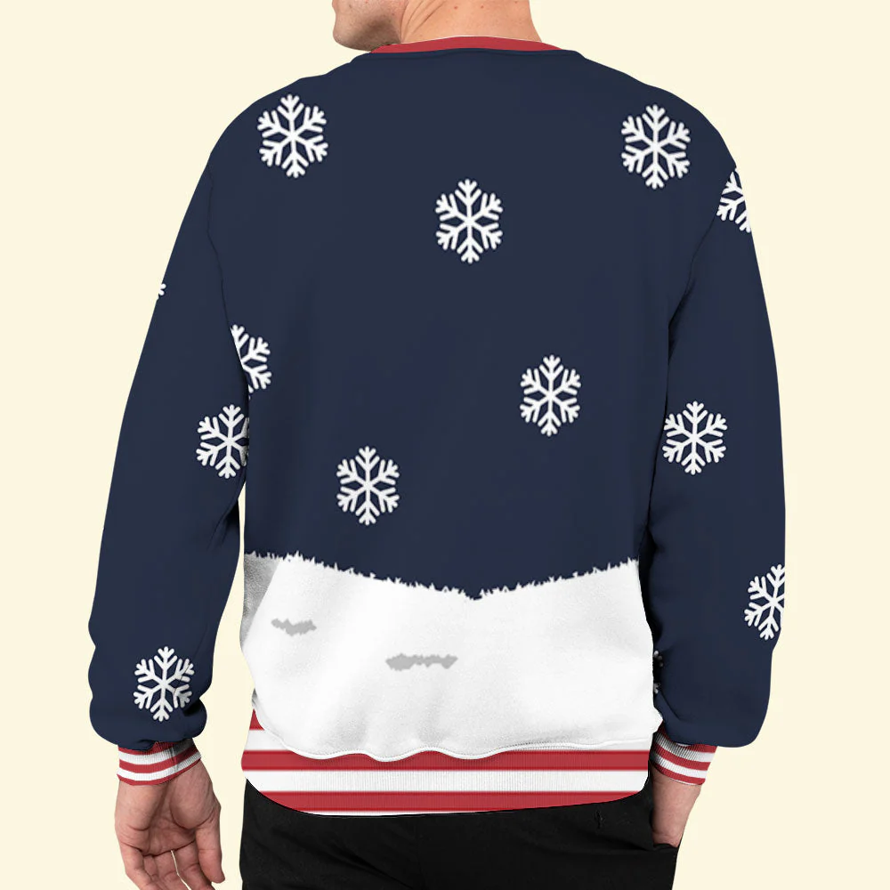 Ugly Christmas Sweatshirt - Personalized Custom All-Over-Print Sweatshirt - Image 6