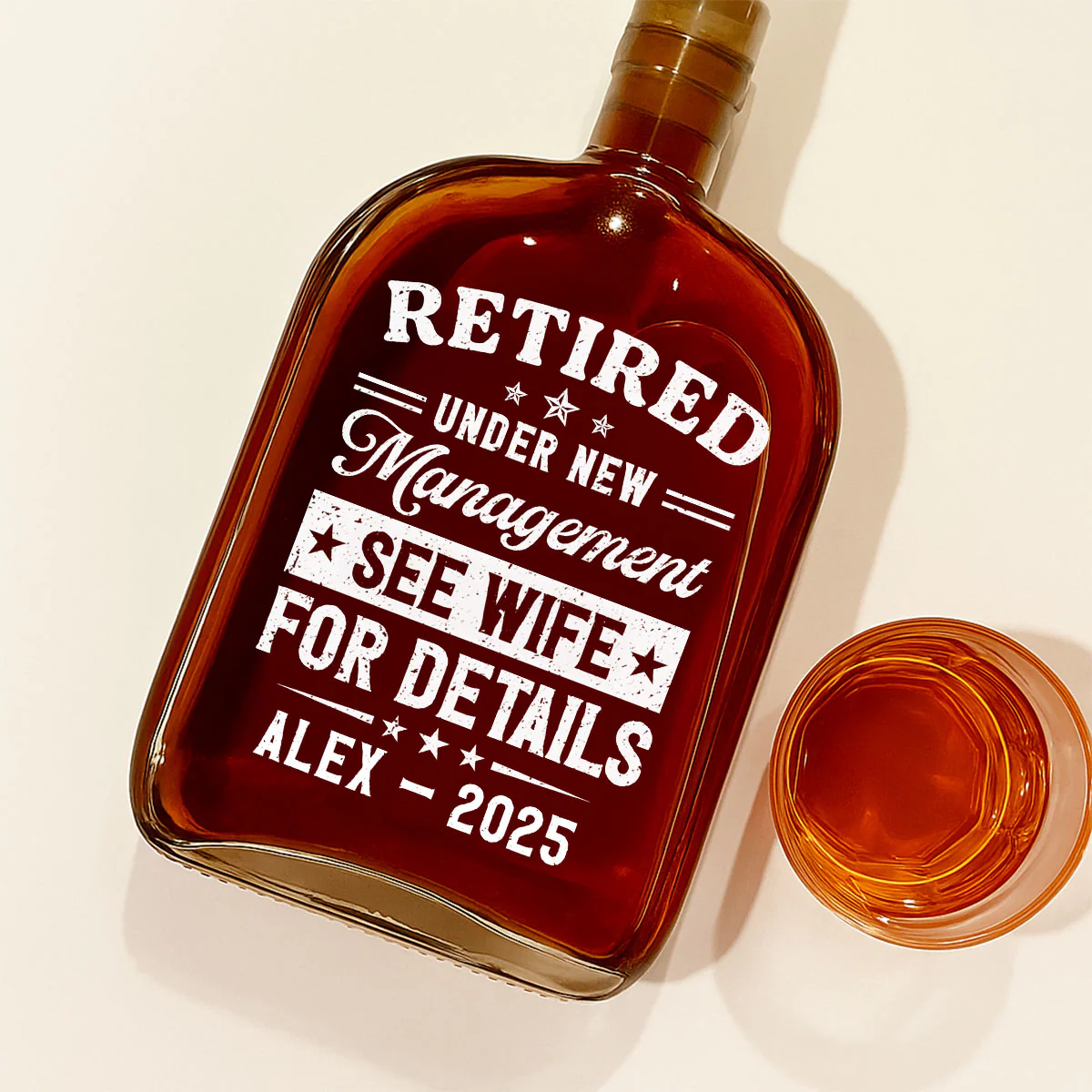 Under New Management - Personalized Custom Spirits Decanter - Image 2