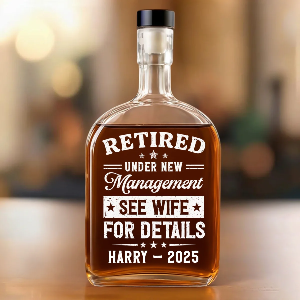 Under New Management - Personalized Custom Spirits Decanter - Image 6