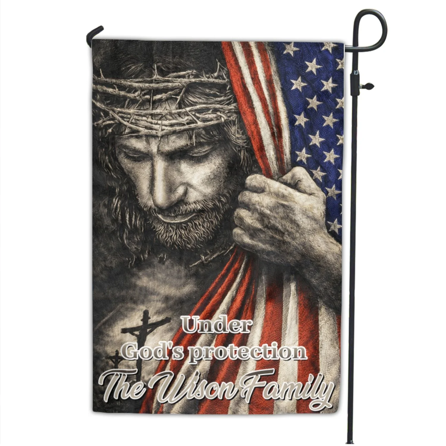 Under Protection Of God - Personalized 3D Effect Custom Flag - Image 6