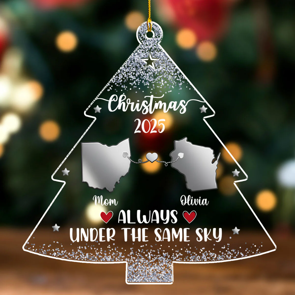 Under The Same Sky - Personalized Custom Acrylic Ornament - Image 5