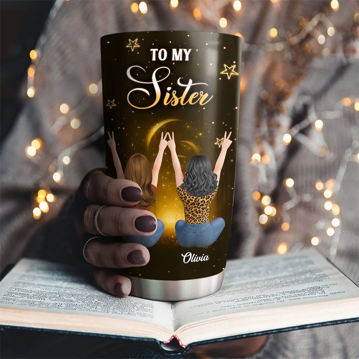 Under The Same Stars - Personalized Custom Tumbler - Image 2