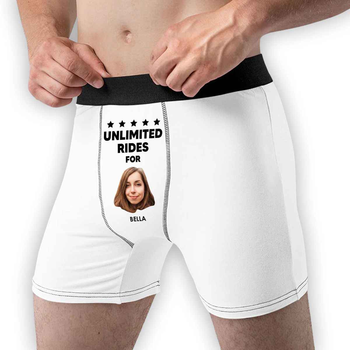 Unlimited Rides - Personalized Photo Men's Boxer Briefs - Image 2