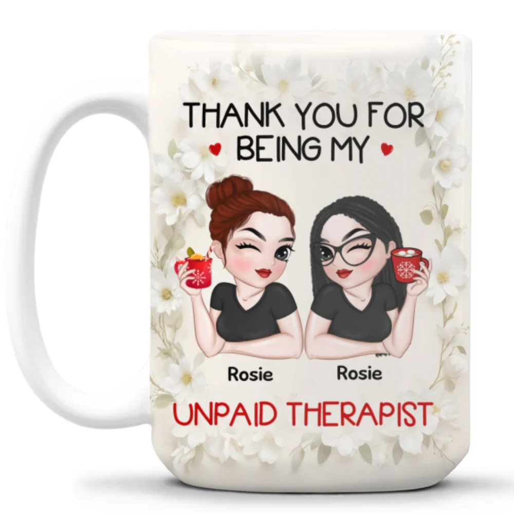 Unpaid Therapist - Personalized Custom Coffee Mug - Image 8