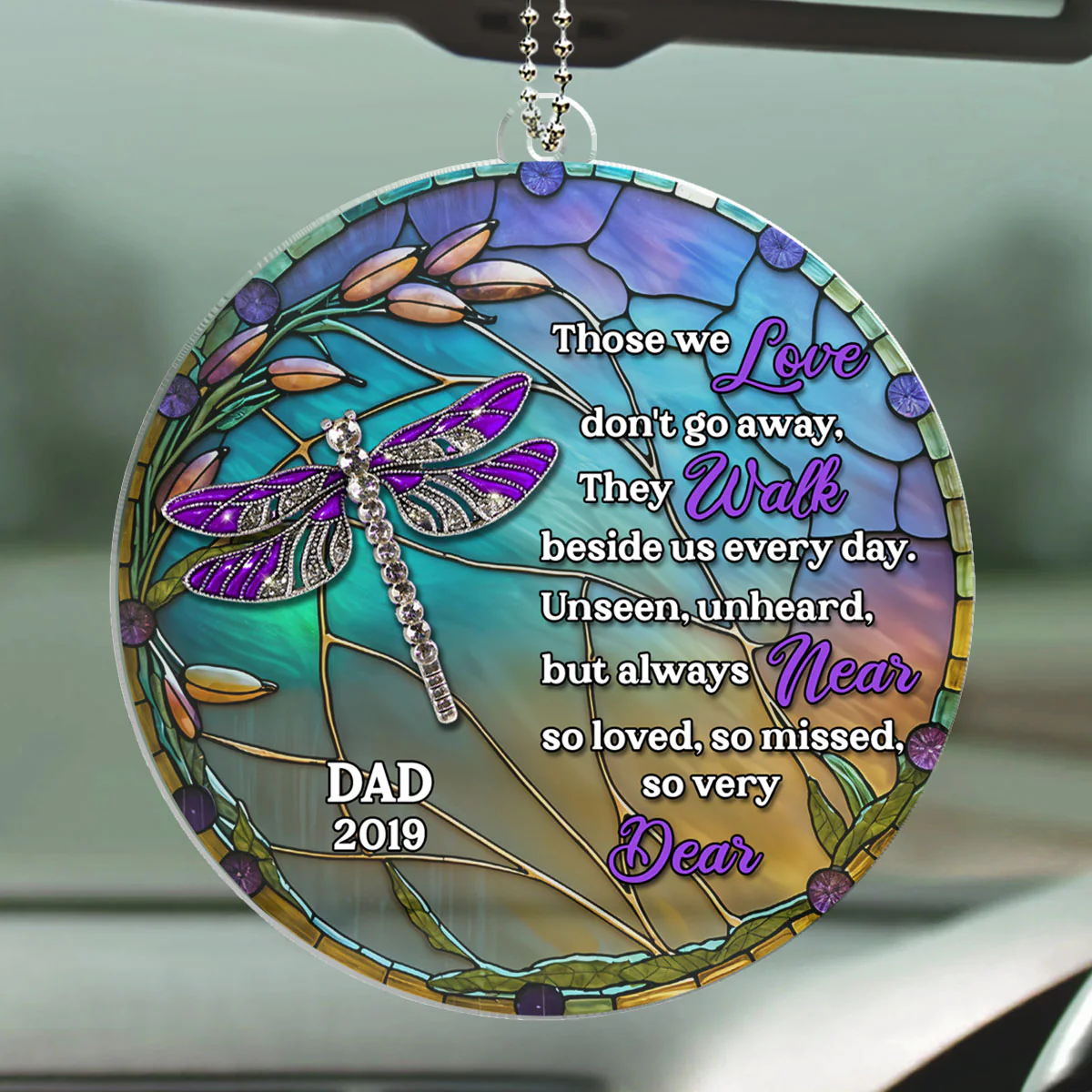 Unseen Unheard But Always Near - Personalized Custom Car Ornament - Image 3