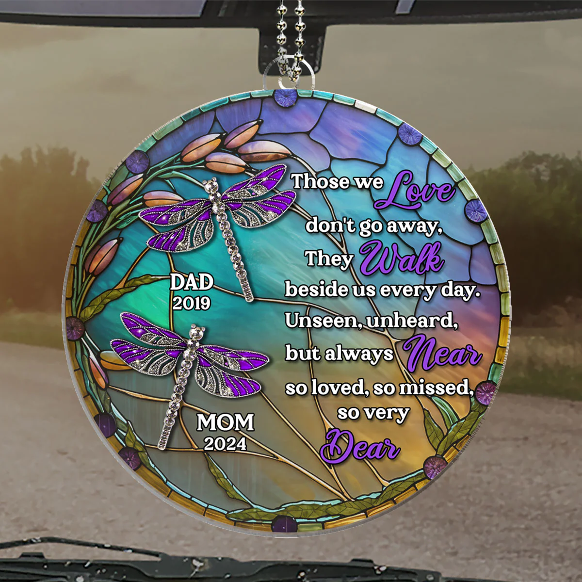 Unseen Unheard But Always Near - Personalized Custom Car Ornament - Image 5