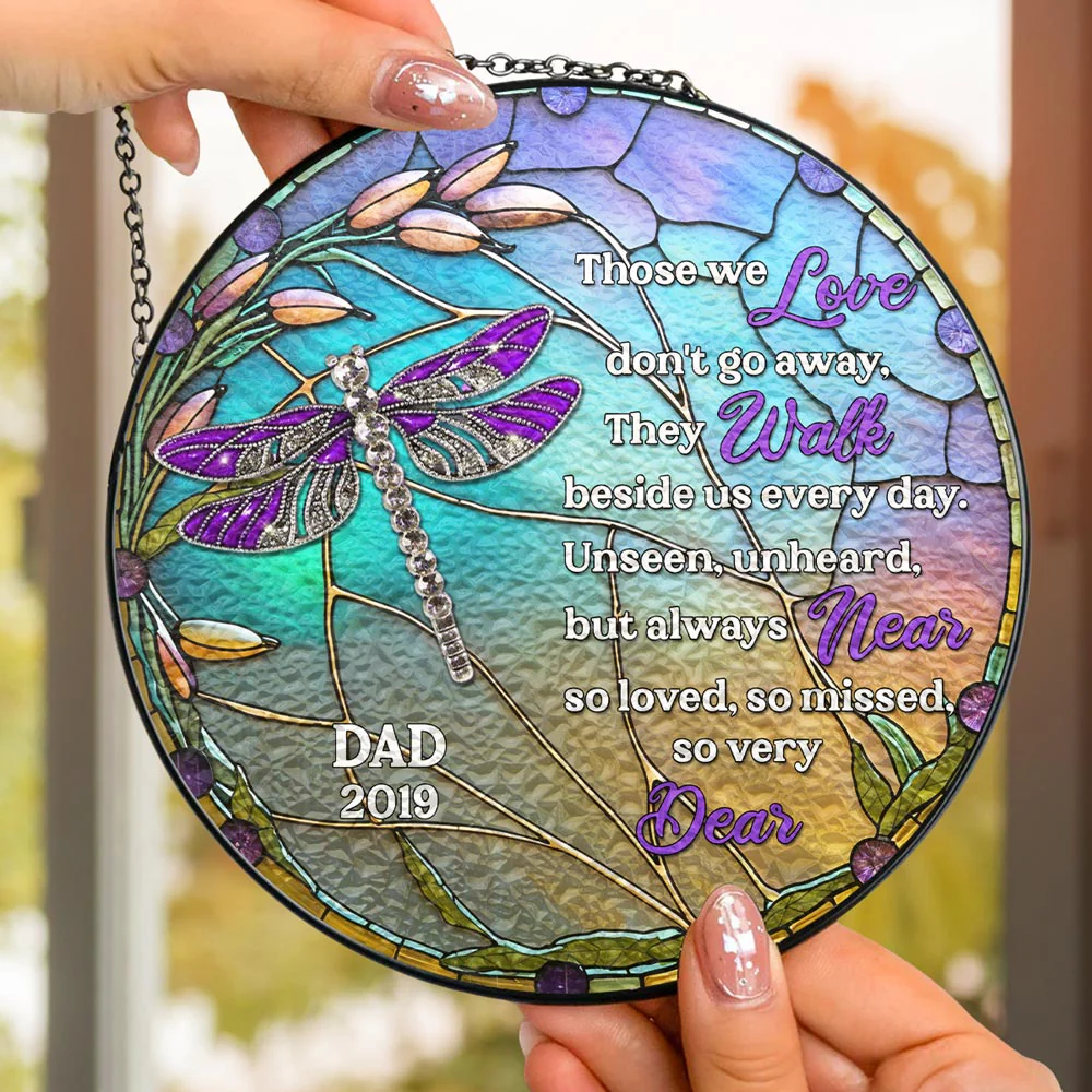 Unseen Unheard But Always Near - Personalized Custom Window Hanging Suncatcher - Image 4