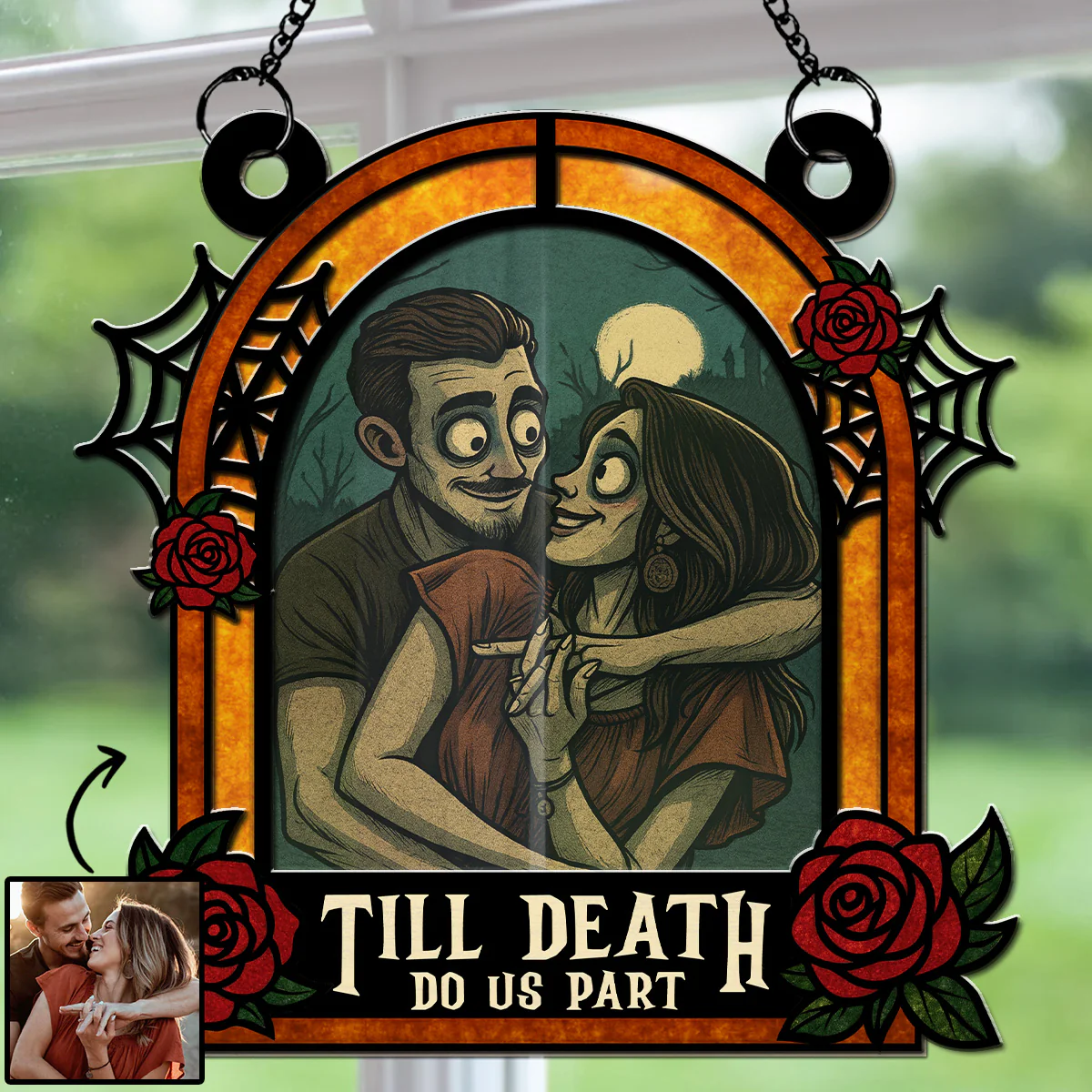 Until Death Do Us Part - Personalized Custom Suncatcher