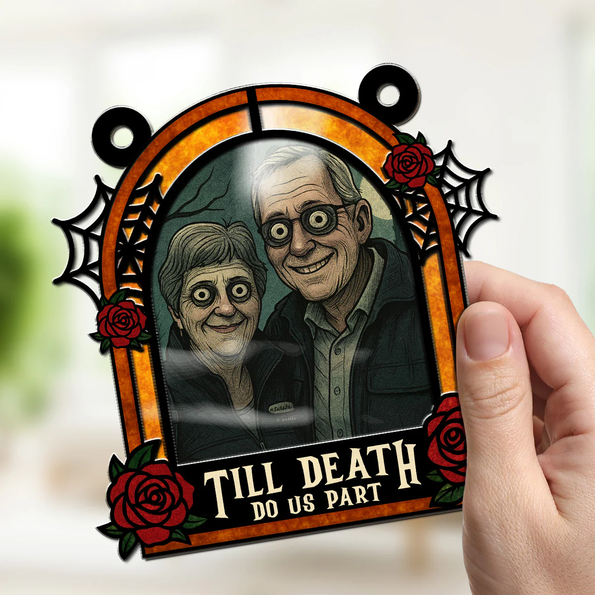 Until Death Do Us Part - Personalized Custom Suncatcher - Image 3