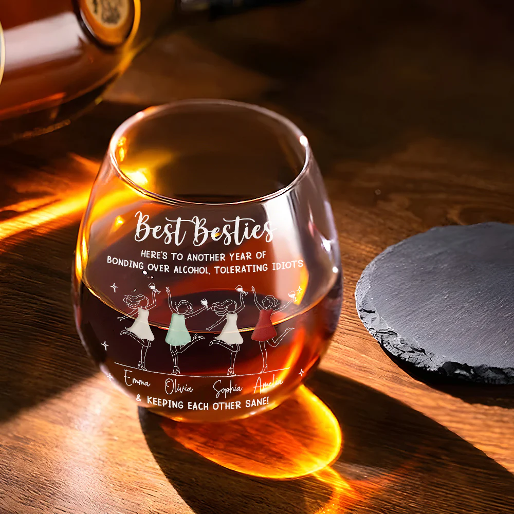 Until We Are Old - Personalized Custom Wine Glass - Image 3