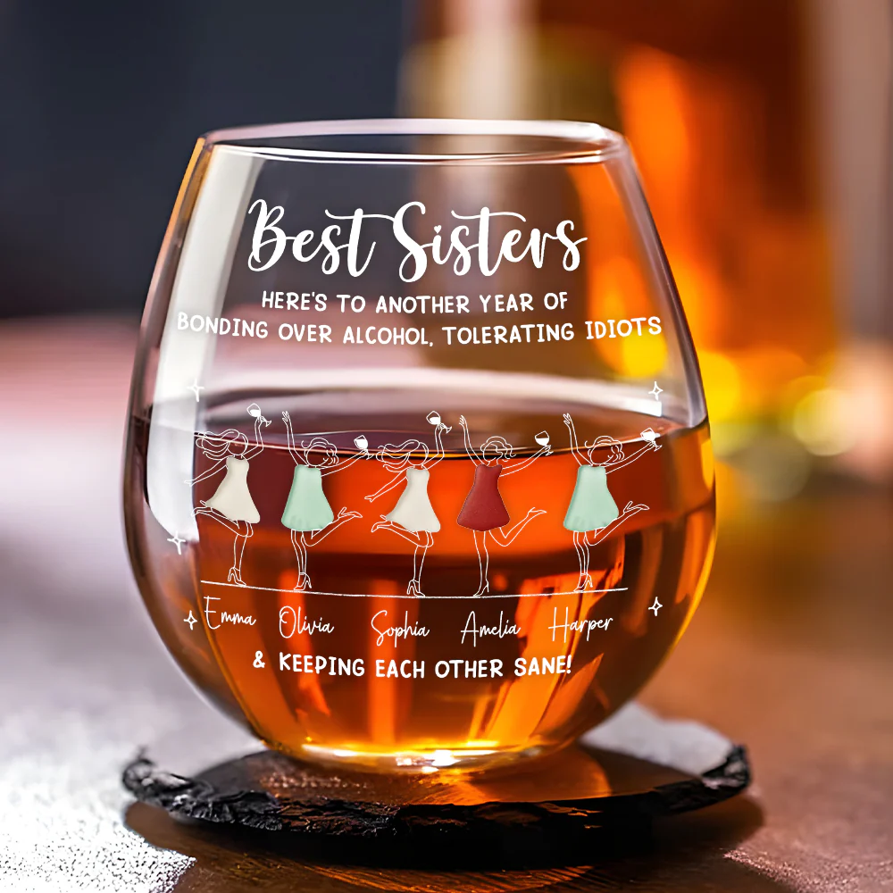 Until We Are Old - Personalized Custom Wine Glass - Image 5