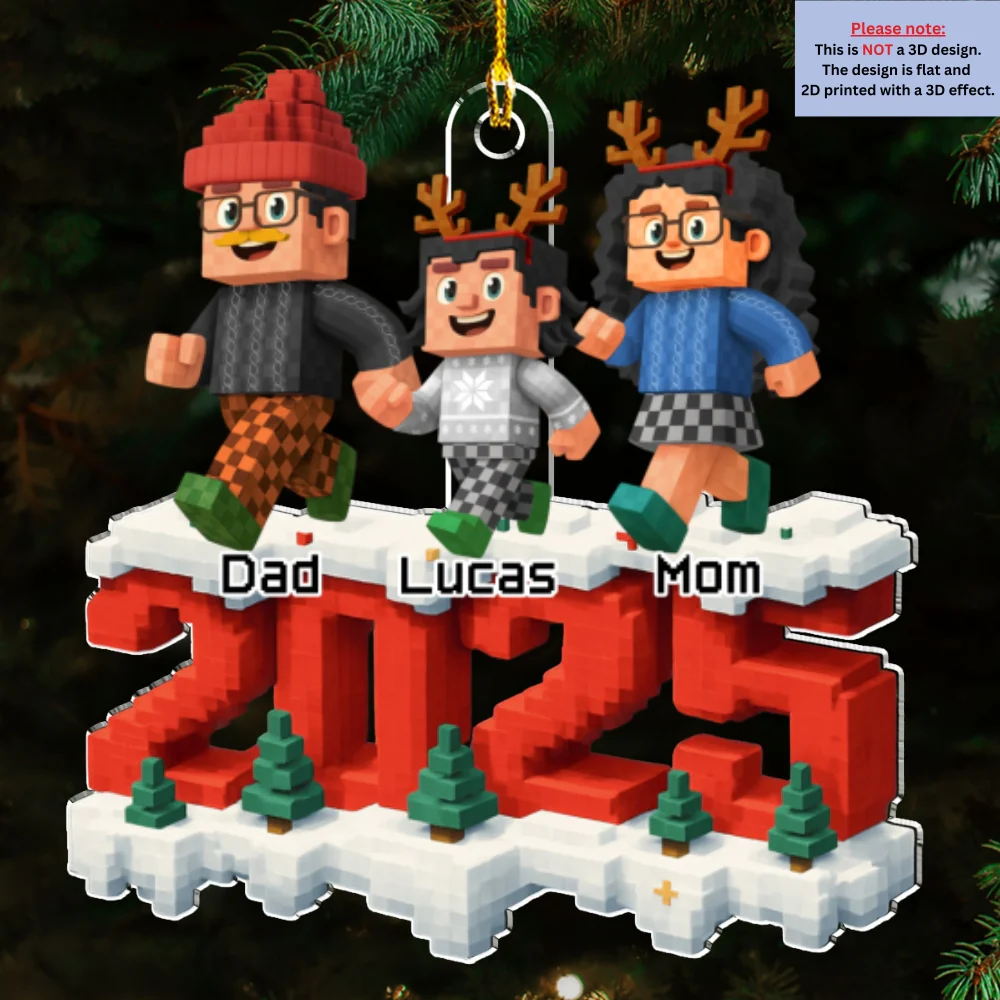 Us In This Year - Personalized Custom 3D Effect Acrylic Ornament - Image 6