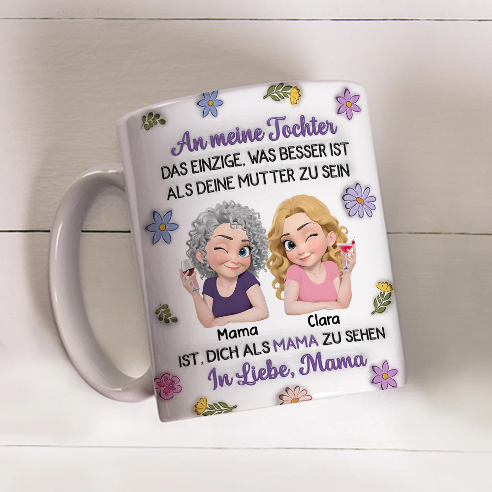 Verbundene Cartoonfiguren - Personalisierte Tasse mit 3D-Aufblaseffekt - Image 2