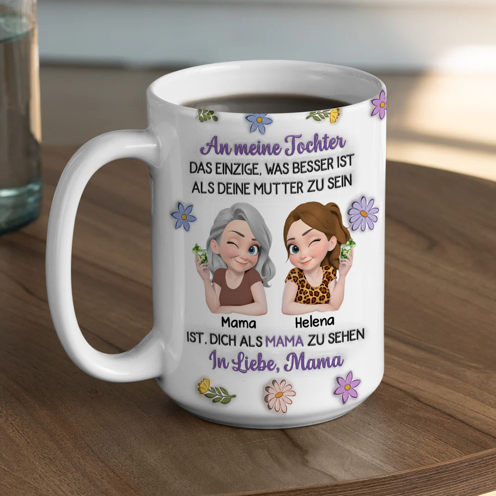 Verbundene Cartoonfiguren - Personalisierte Tasse mit 3D-Aufblaseffekt - Image 4