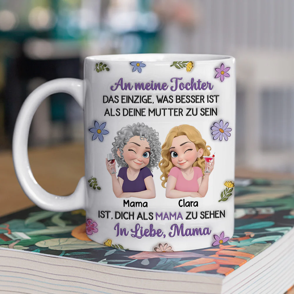 Verbundene Cartoonfiguren - Personalisierte Tasse mit 3D-Aufblaseffekt - Image 5