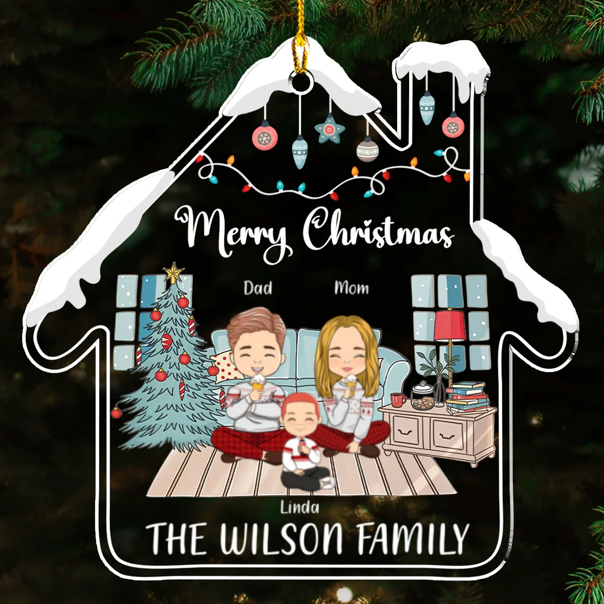 Very Merry Christmas - Personalized Custom Acrylic Ornament - Image 6
