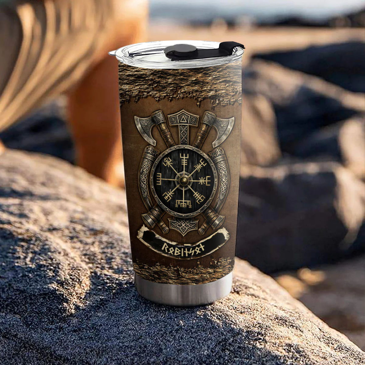 Viking Name In Futhark Runes - Personalized Custom Tumbler - Image 3