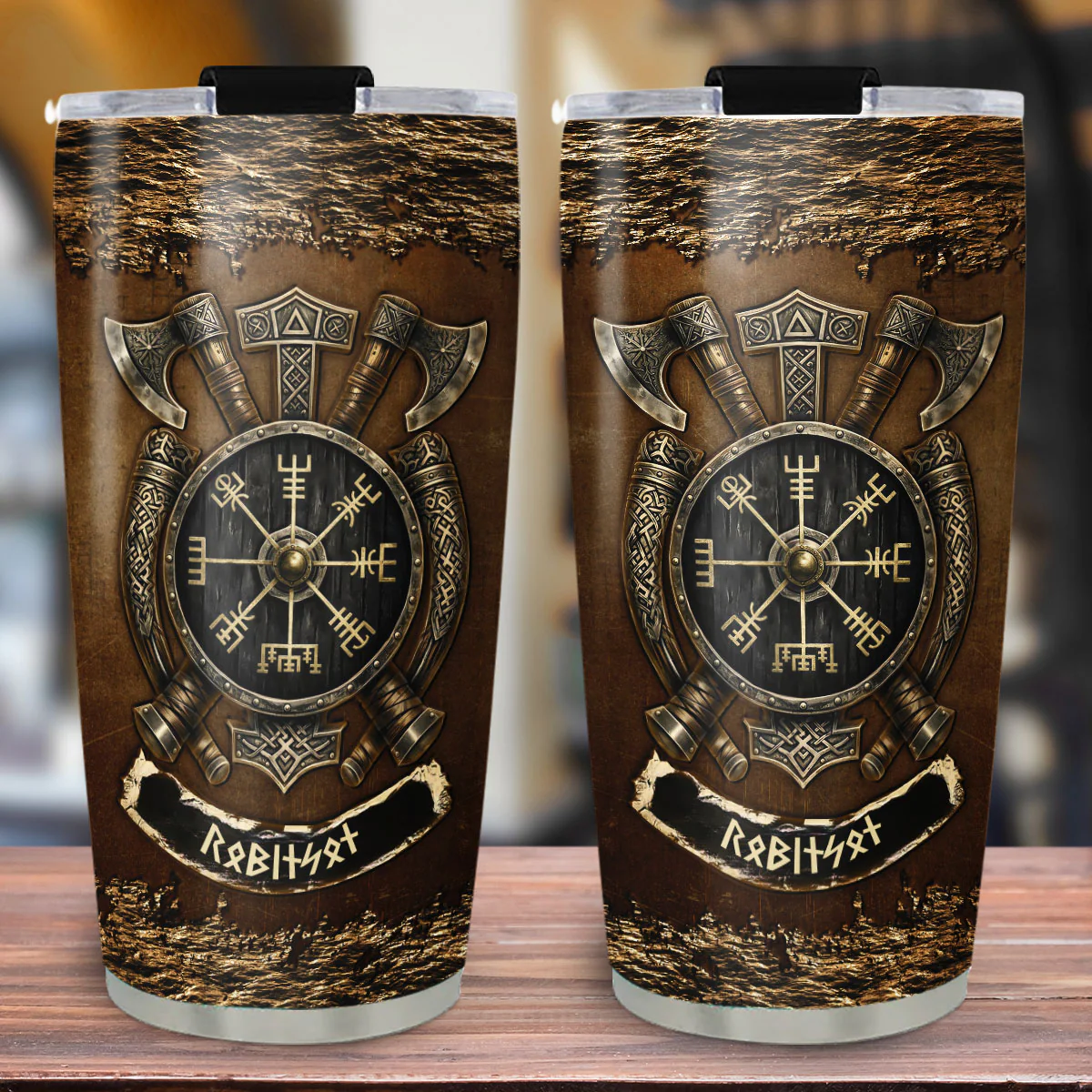 Viking Name In Futhark Runes - Personalized Custom Tumbler - Image 5