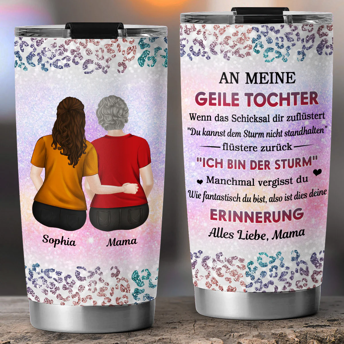 Von Mama an Geile Tochter - Personalisierter Becher - Image 2
