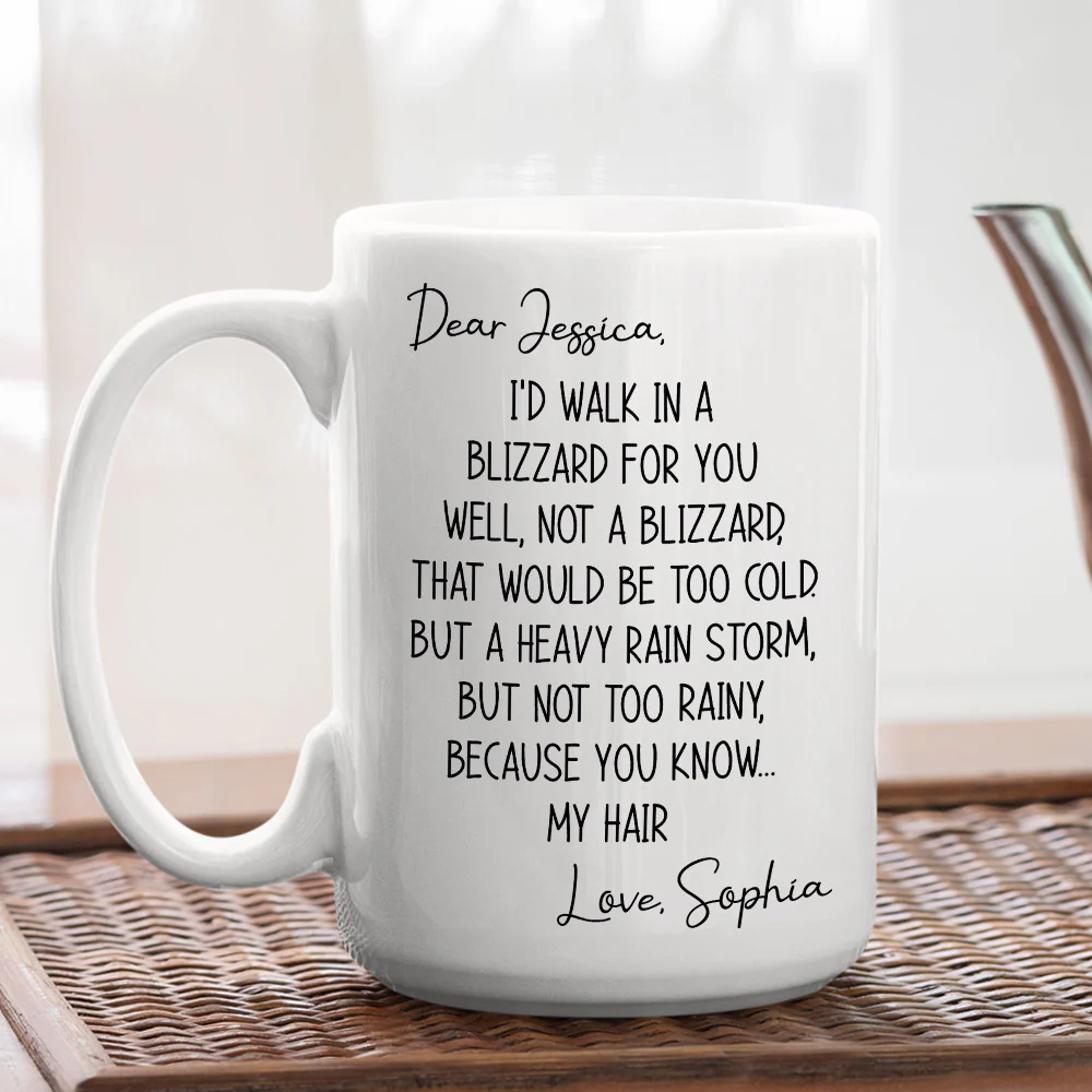 Walk In A Blizzard - Personalized Custom Coffee Mug - Image 3
