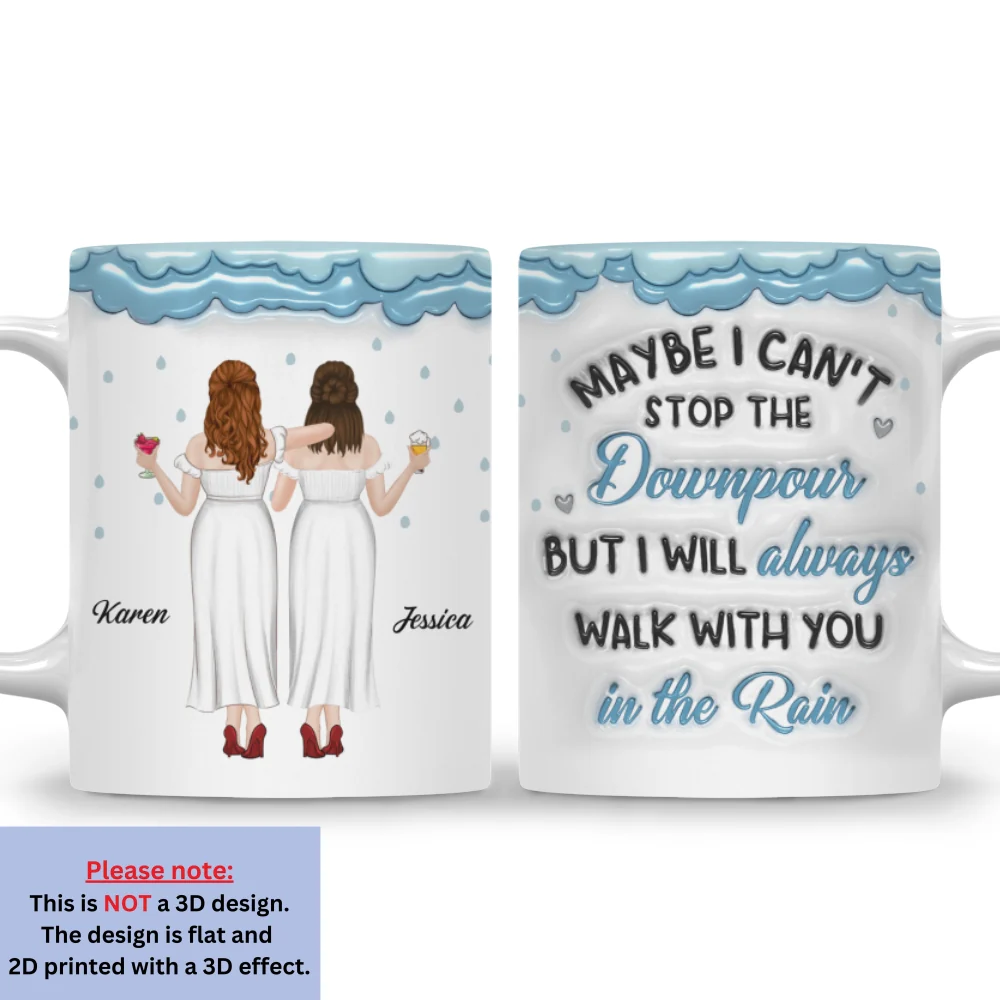 Walk With You In The Rain - Personalized Custom 3D Inflated Effect Mug - Image 6