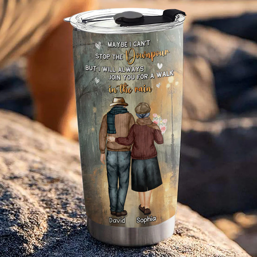 Walk With You In The Rain - Personalized Custom Tumbler - Image 3