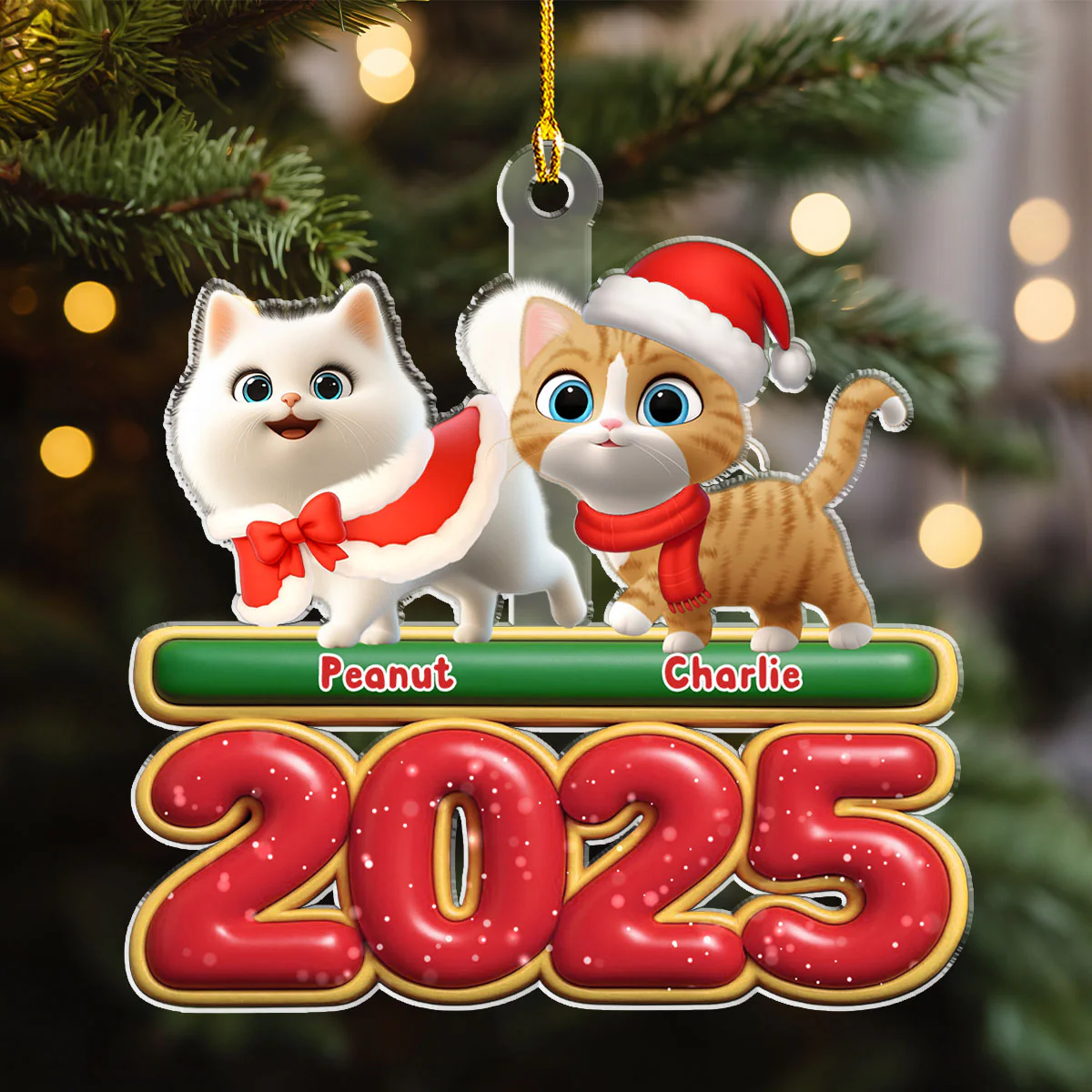 Walking Cat - Personalized Custom Acrylic Ornament