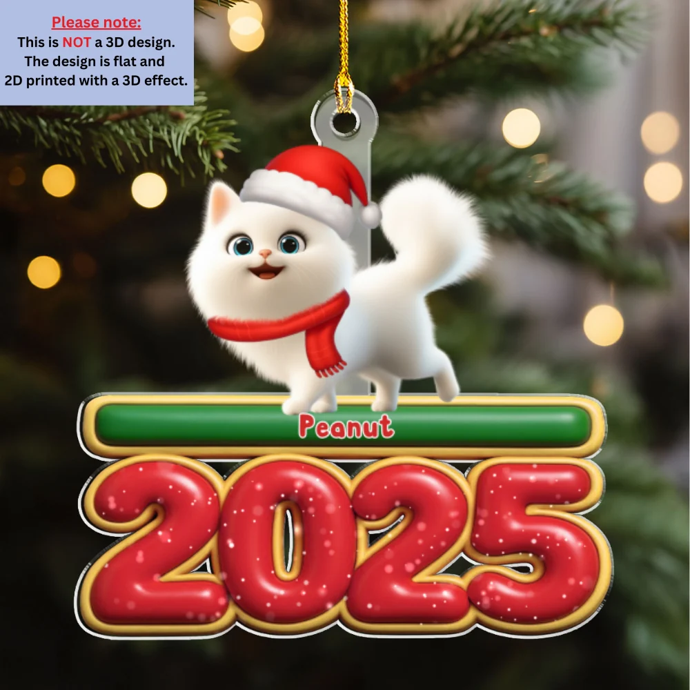 Walking Cat - Personalized Custom Acrylic Ornament - Image 6
