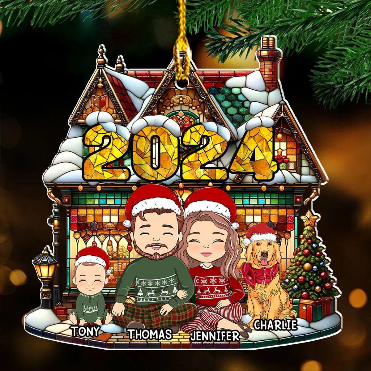 Warm Family - Personalized Custom Acrylic Ornament