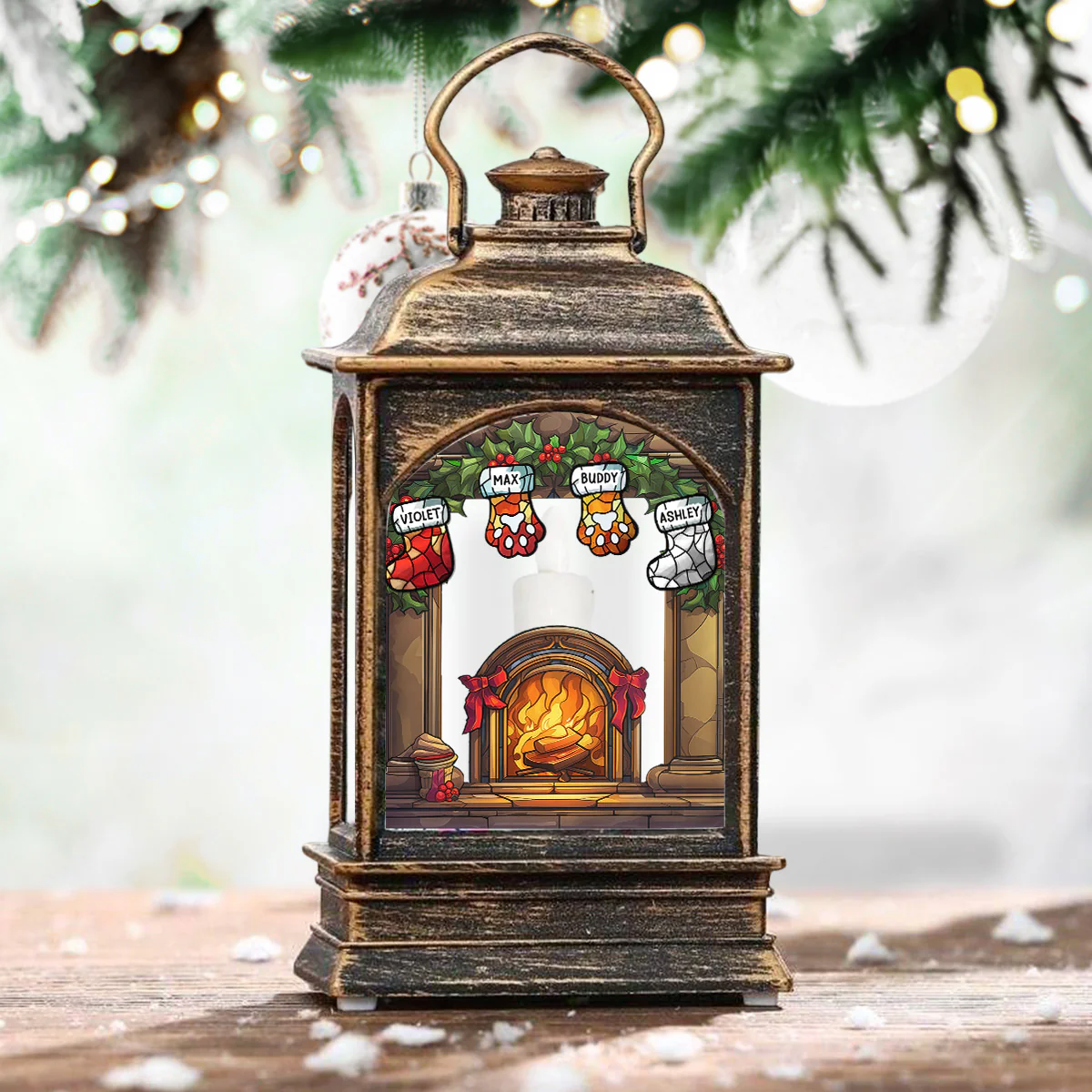 Warm Season - Personalized Custom Christmas Wind Lamp - Image 3