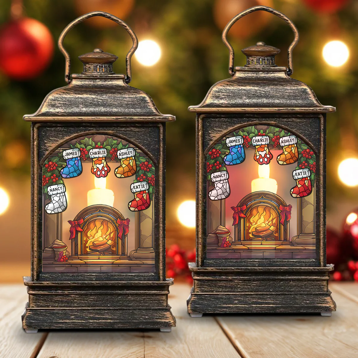 Warm Season - Personalized Custom Christmas Wind Lamp - Image 4