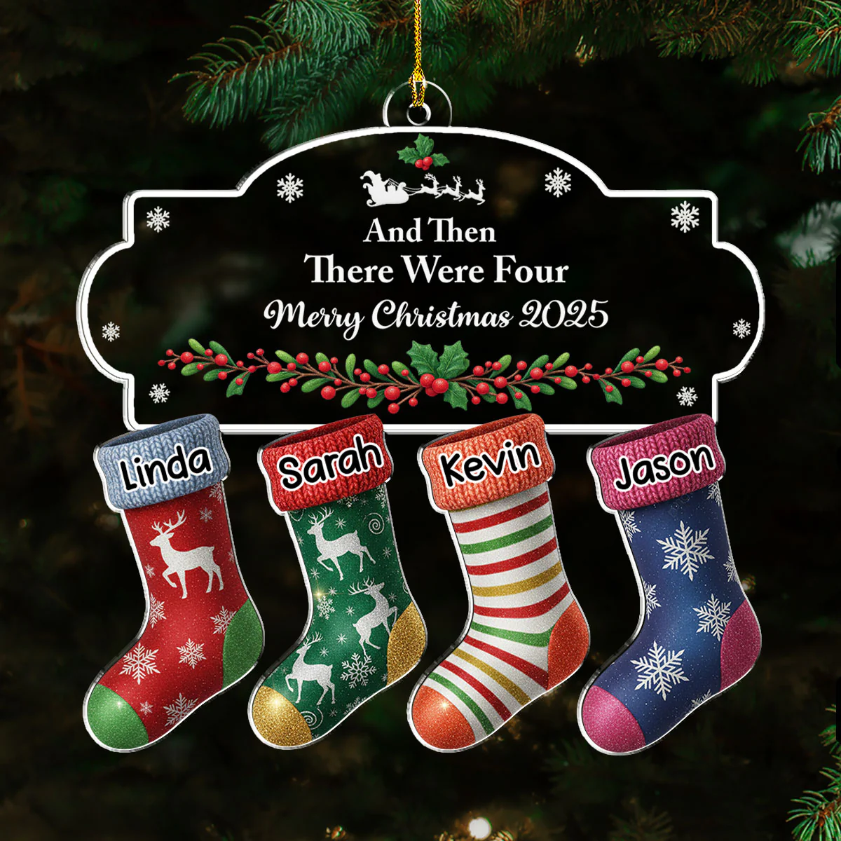 Warm Wishes Family - Personalized Custom Acrylic Ornament