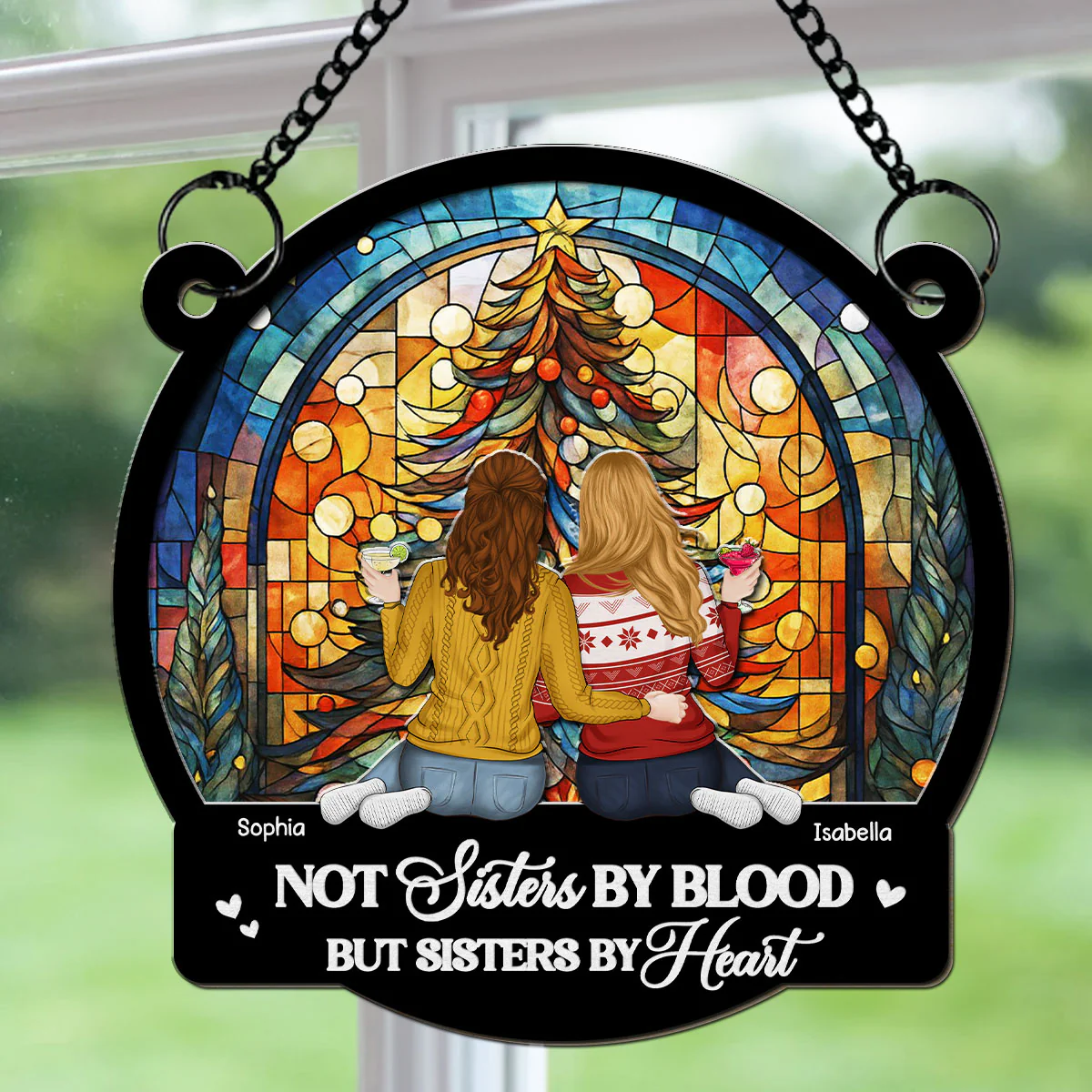 Warm Wishes From Your Bestie - Personalized Custom Suncatcher - Image 2