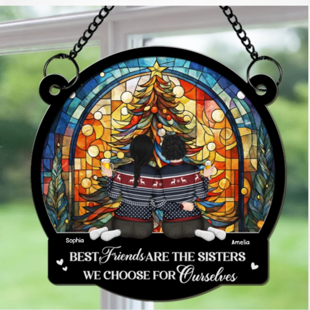 Warm Wishes From Your Bestie - Personalized Custom Suncatcher - Image 6