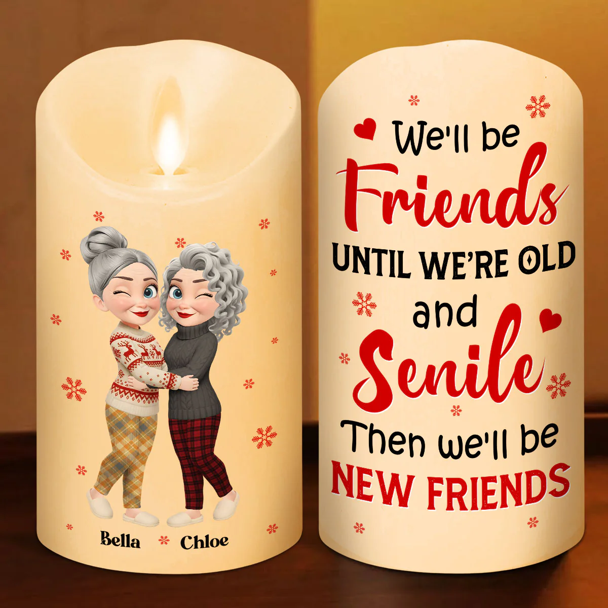 Warm Wishes - Personalized Custom LED Candle - Image 2