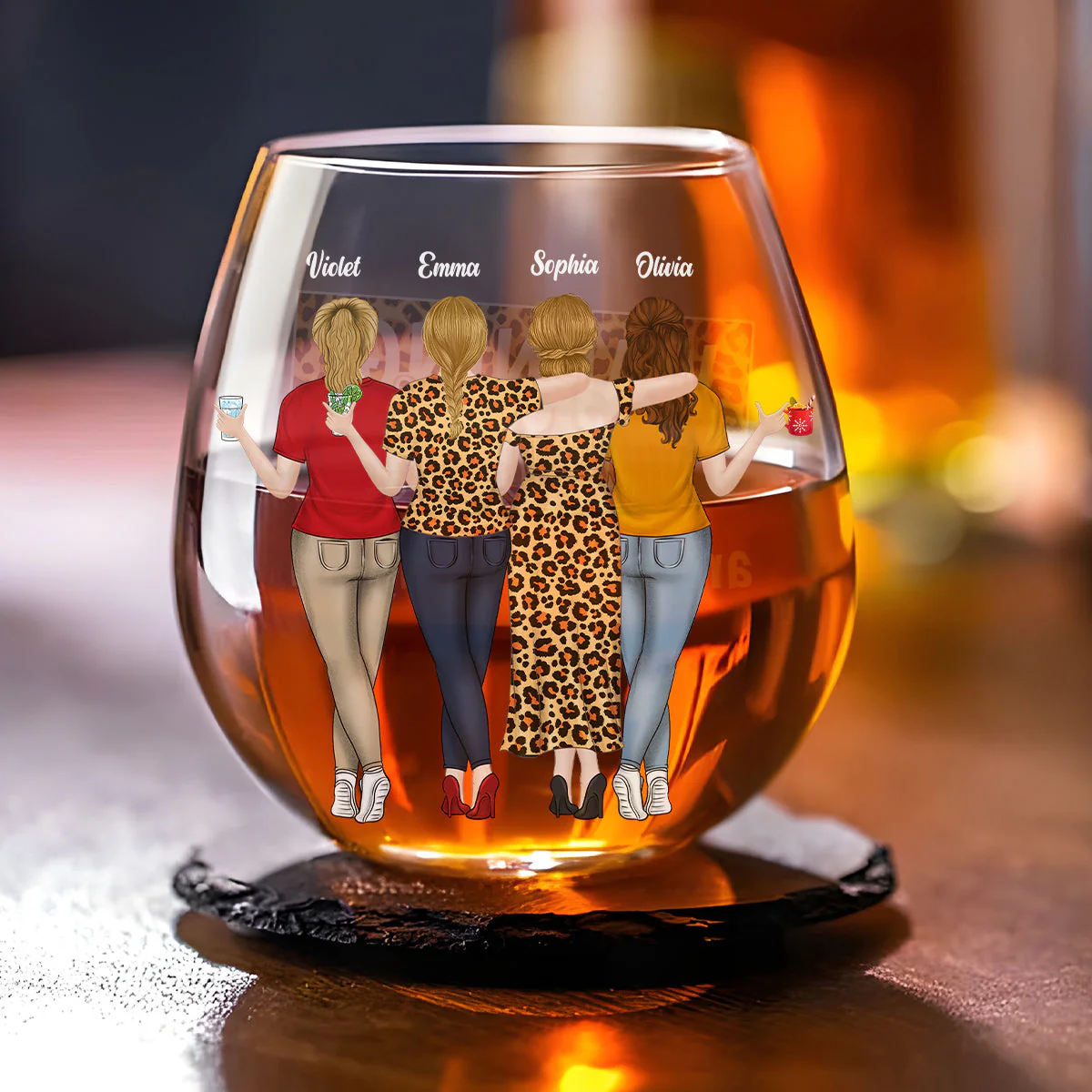 Warning The Girls Are Drinking Again 2024 - Personalized Custom Wine Glass - Image 3