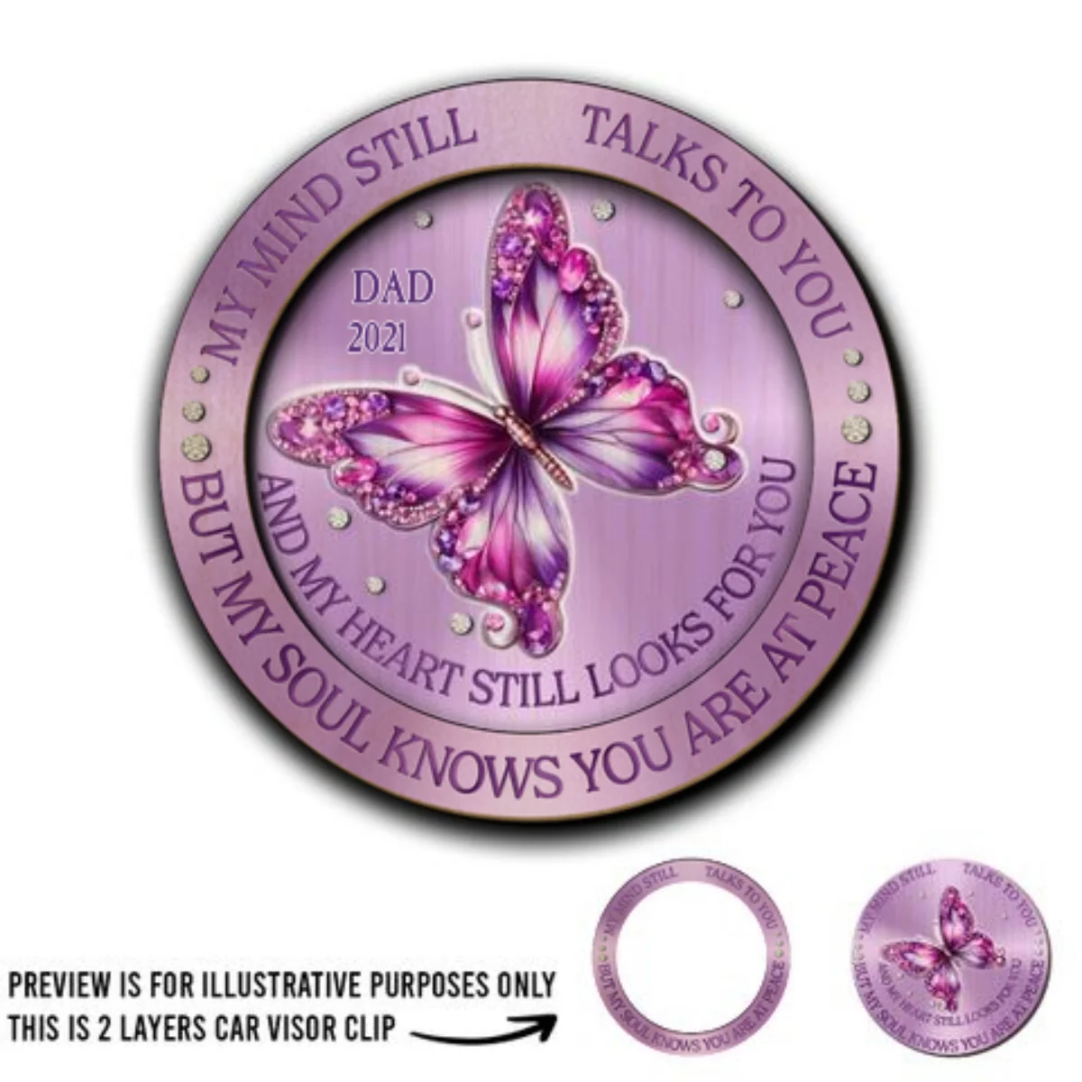 Watching Us From Heaven - Personalized Custom Car Visor Clip - Image 5