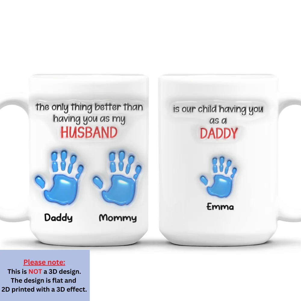 Watching You Be A Dad Husband - Personalized Custom 3D Inflated Effect Mug - Image 7