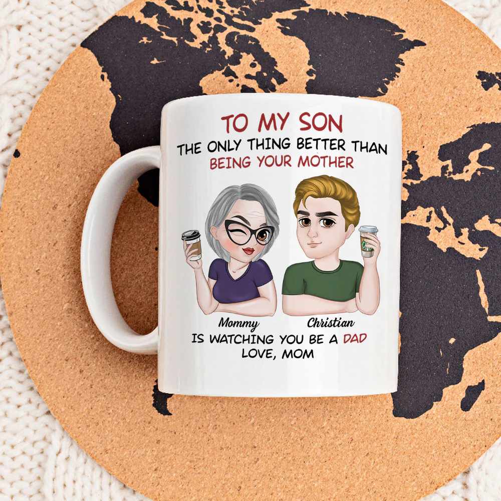 Watching You Be A Dad - Personalized Custom Coffee Mug - Image 3