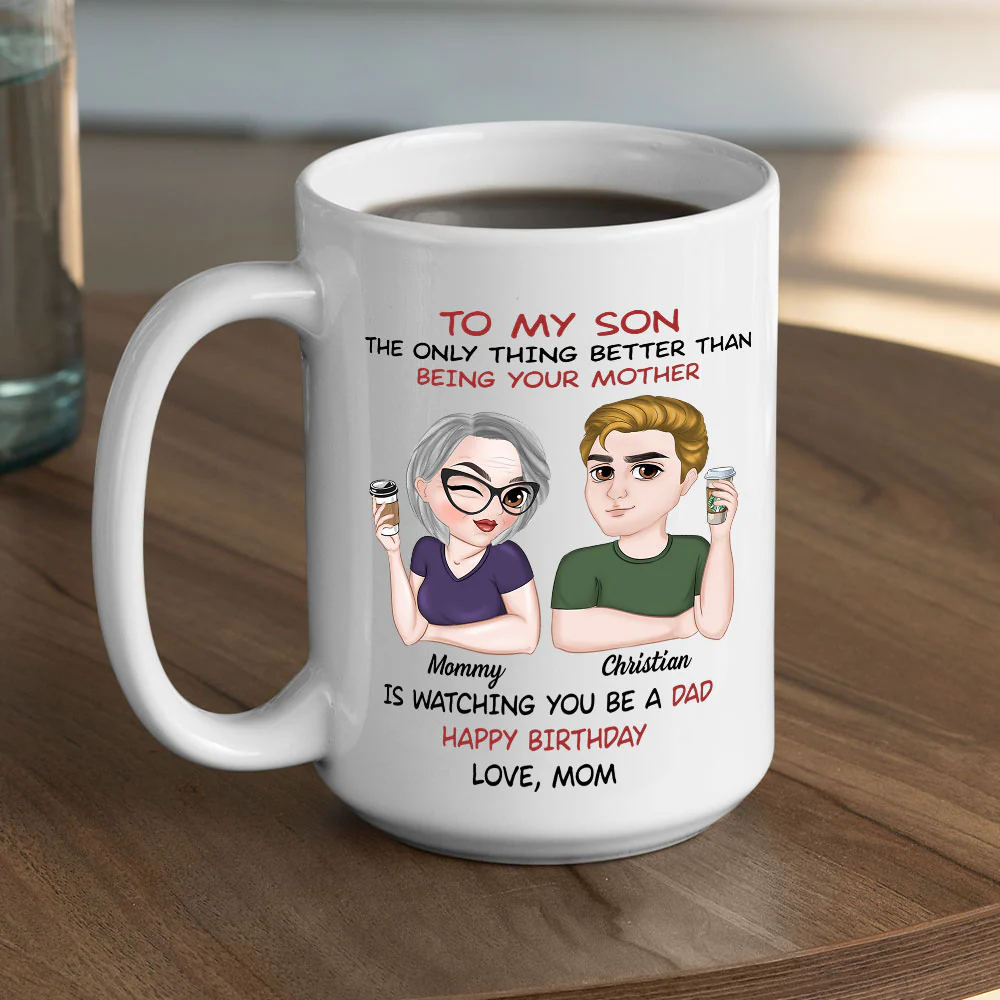 Watching You Be A Dad - Personalized Custom Coffee Mug - Image 6