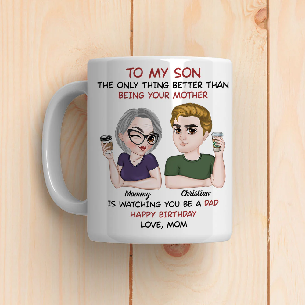 Watching You Be A Dad - Personalized Custom Coffee Mug - Image 3