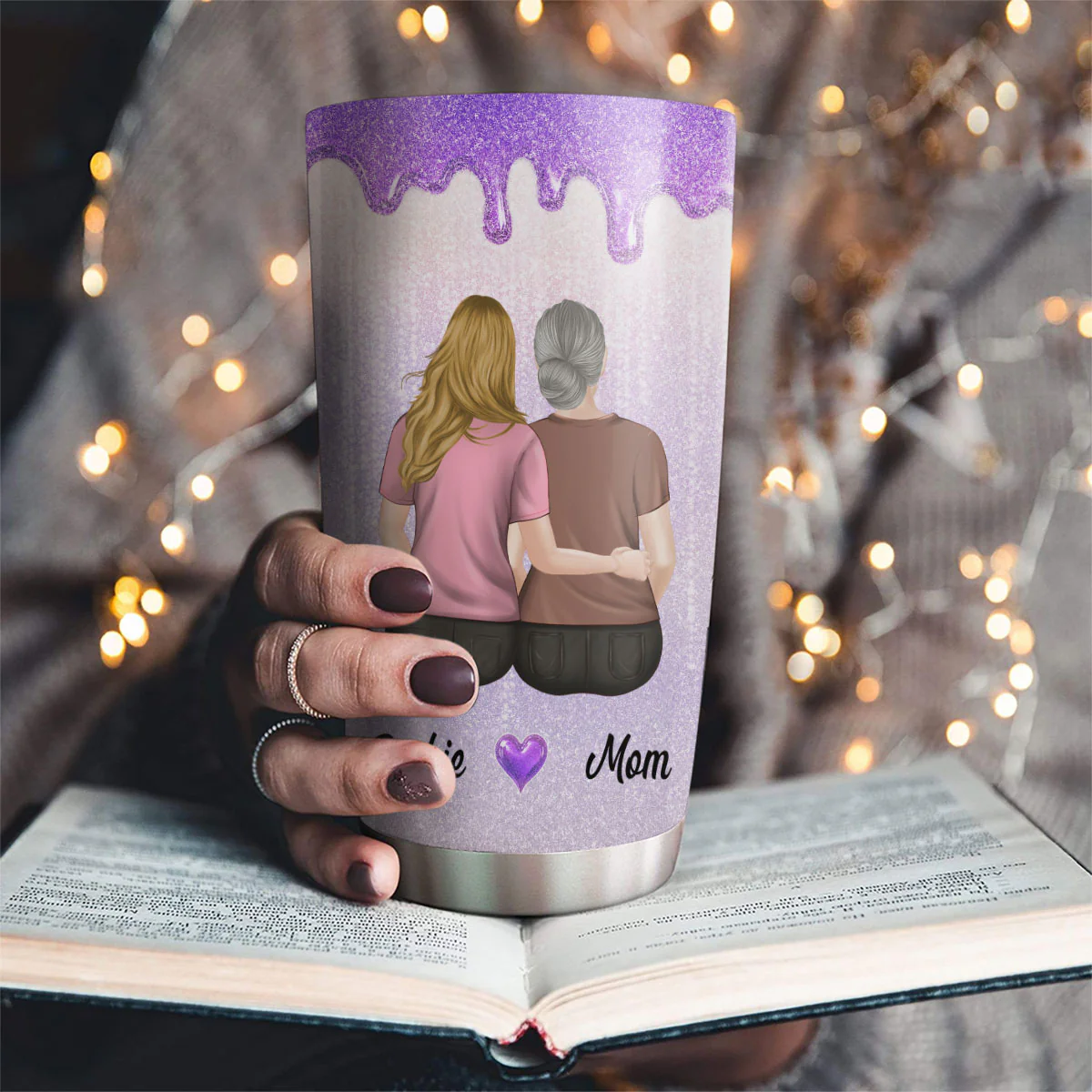Watching You Be A Mom My Daughter - Personalized Custom 3D Effect Tumbler - Image 5