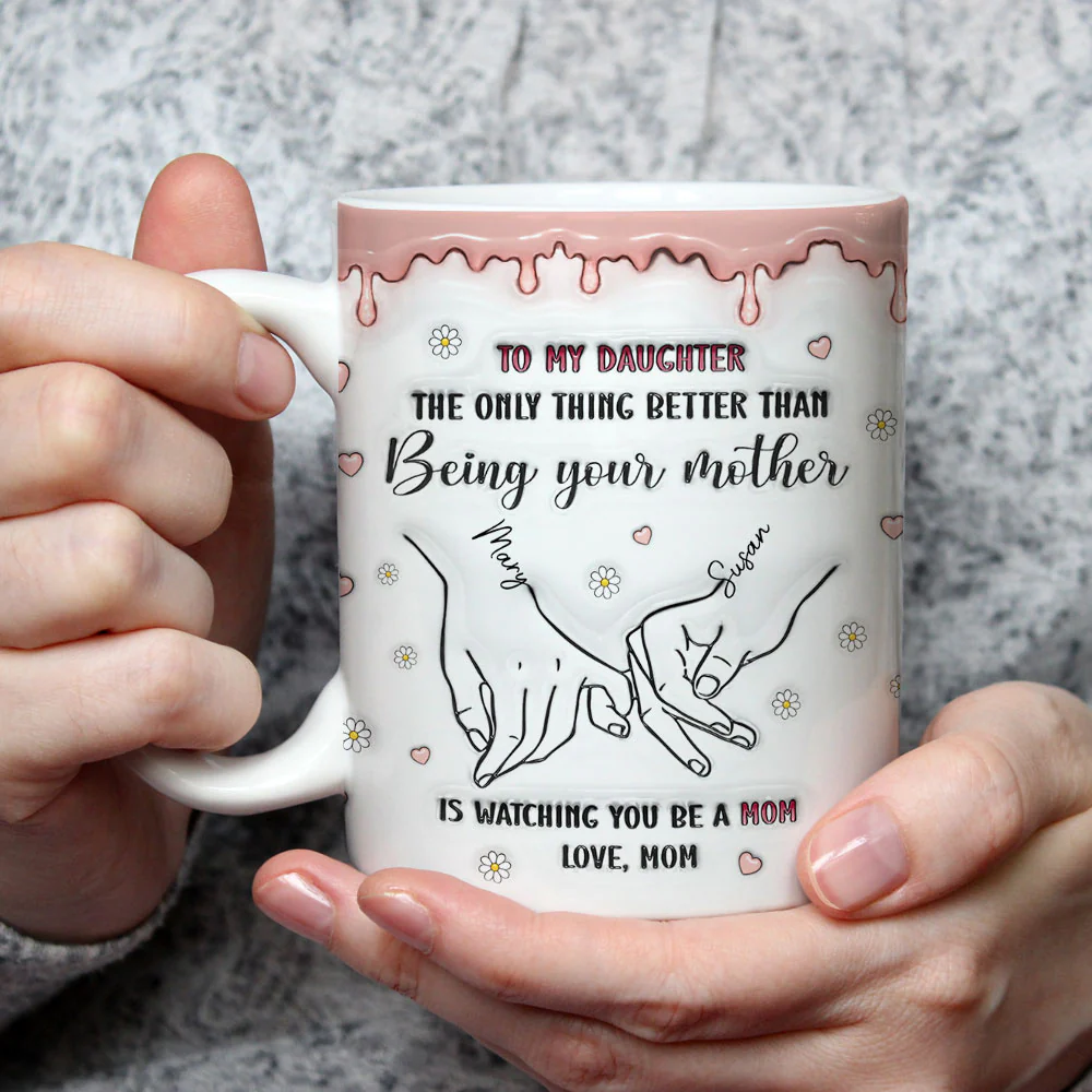 Watching You Be A Mom - Personalized Custom 3D Inflated Effect Mug - Image 2