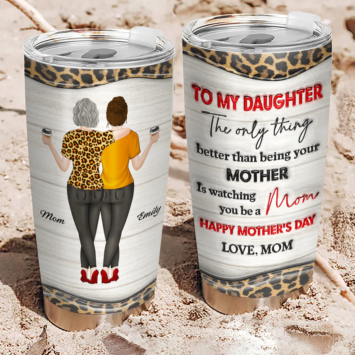 Watching You Be A Mom - Personalized Custom 3D Inflated Effect Tumbler - Image 3