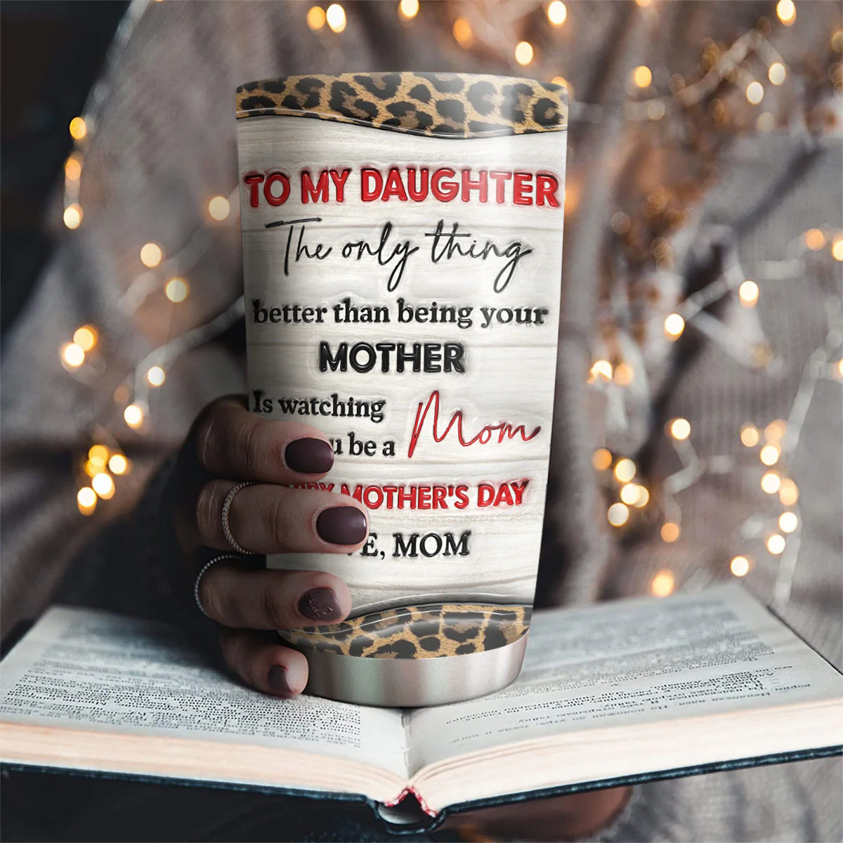 Watching You Be A Mom - Personalized Custom 3D Inflated Effect Tumbler - Image 4