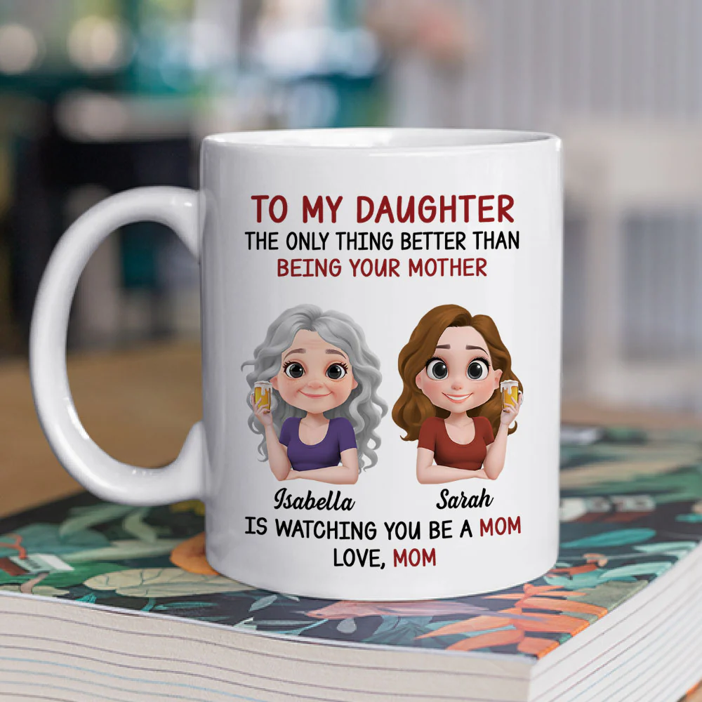 Watching You Be A Mom - Personalized Custom Coffee Mug - Image 2