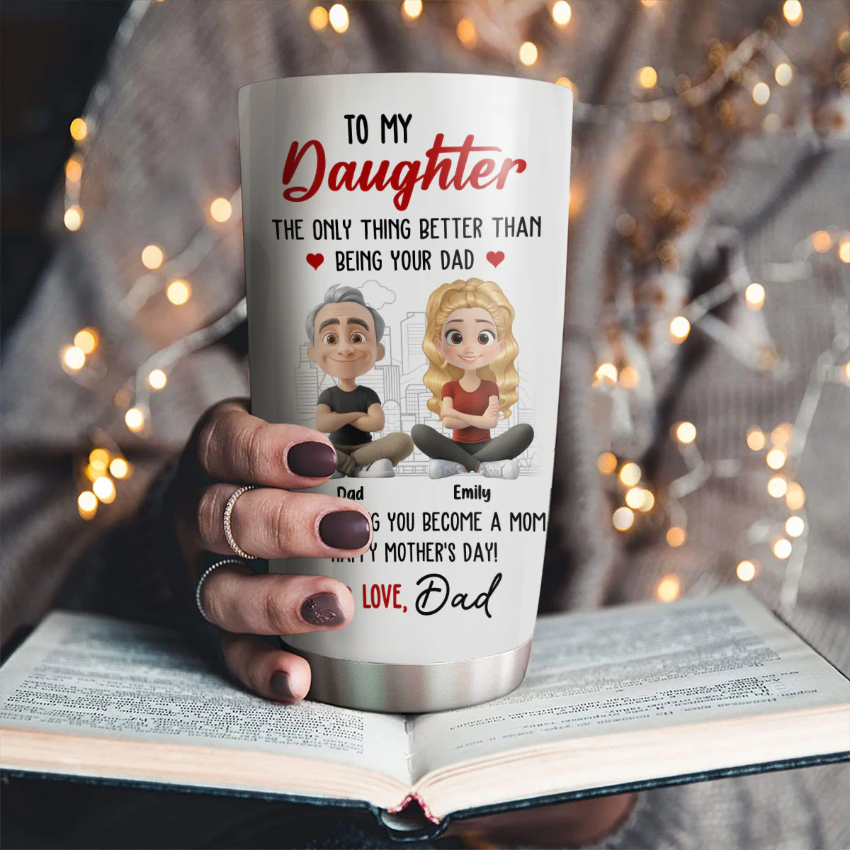 Watching You Become A Mom Is Great - Personalized Custom Tumbler - Image 2